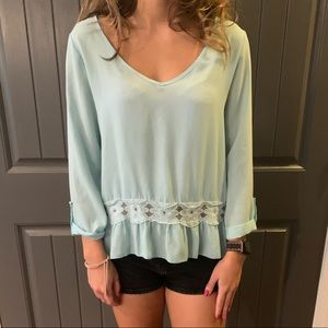 Light blue blouse